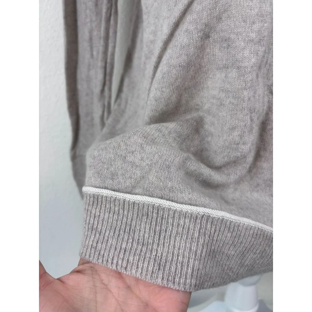 Joie women's medium grey‎ 100% cashmere v-neck sweater top lightweight